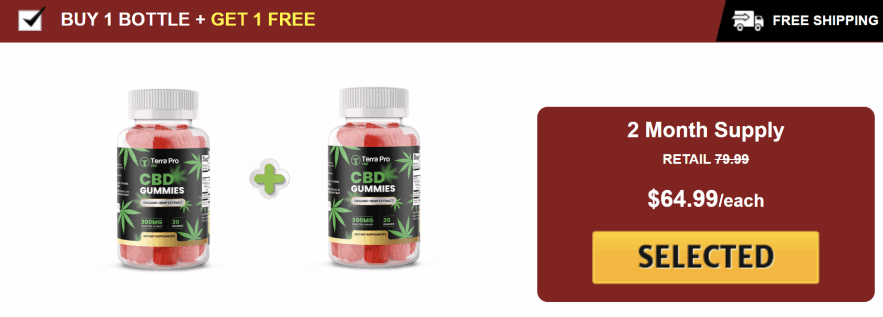 Terra Pro CBD Gummies 3 bottle
