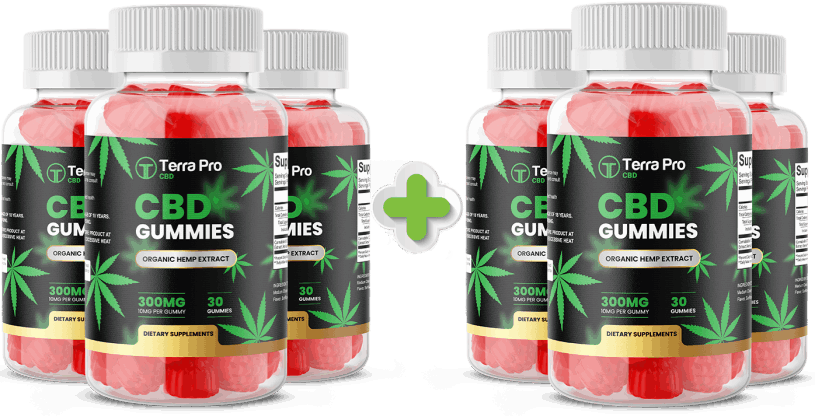 Terra Pro CBD Gummies-6-bottle